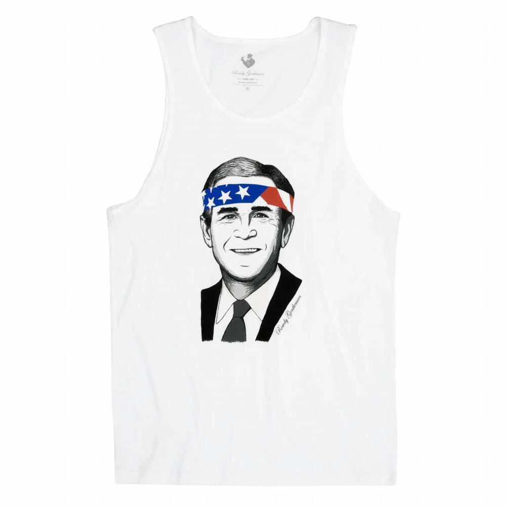 NEW ROWDY GENTLEMAN men's dub tank top in white